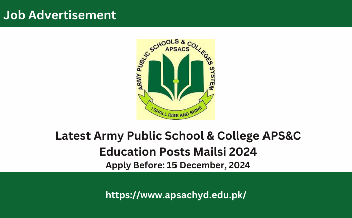 Latest Teacher Jobs At Army Public School & College APS&C 2024